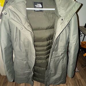 The North Face Olive Parka Coat